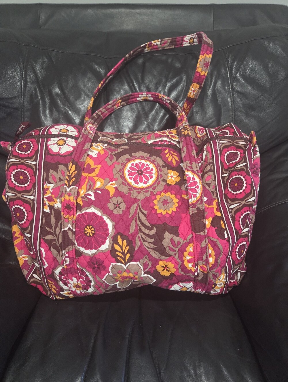 Vera Bradley Carnaby Floral Patterned Large Duffel Bag.